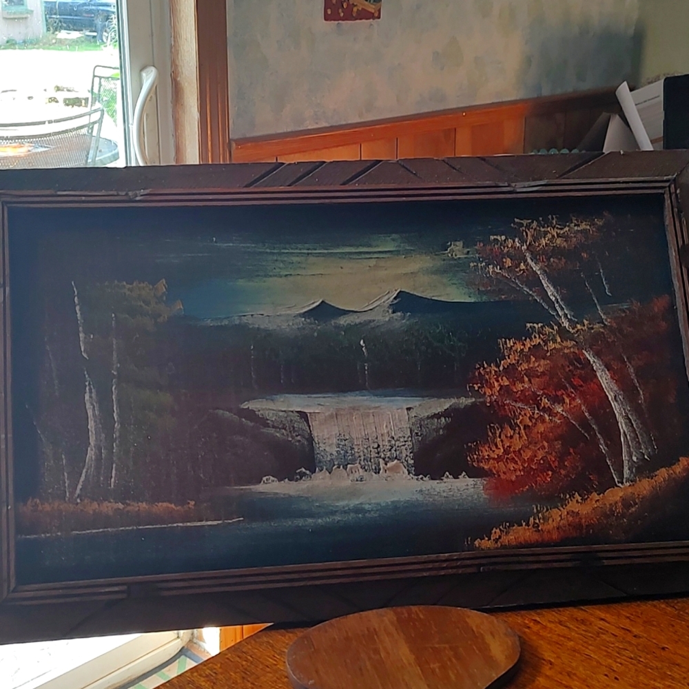 Fall painting on fabric